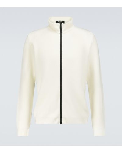 Fendi Zipped Wool Sweater - White