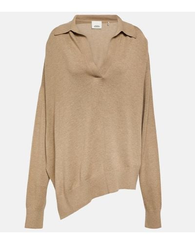 Isabel Marant Giliane Wool-blend Jersey Sweater - Natural