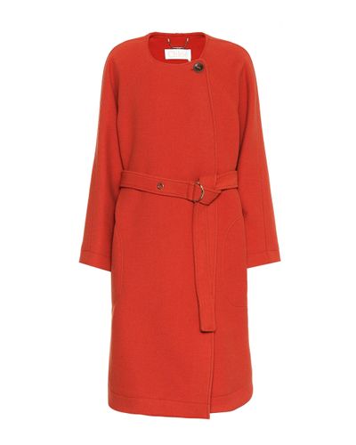 Chloé Mantel aus einem Wollgemisch - Rot