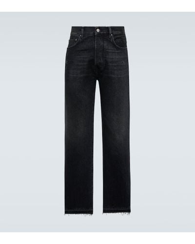 Amiri Mid-Rise Straight Jeans Faded - Schwarz