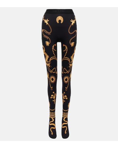 Buy MARINE SERRE women black moon all over logo leggings for $270 online on  SV77, WPA111/CJER0001/IT99