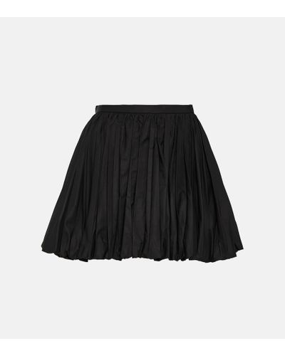 Jil Sander Minifalda de algodon plisada - Negro