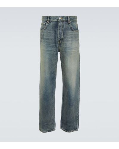 Balenciaga Jeans tapered de tiro medio - Azul