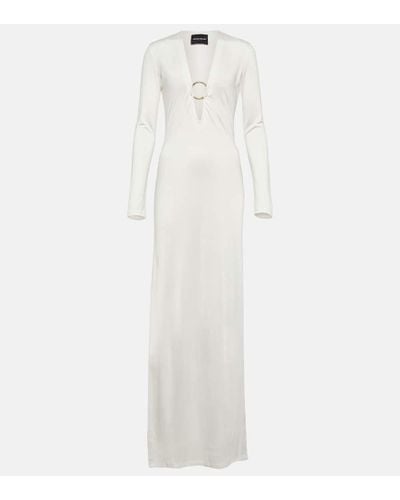 Louisa Ballou Long Helios Jersey Maxi Dress - White