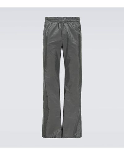 Prada Gerade Hose aus Re-Nylon - Grau