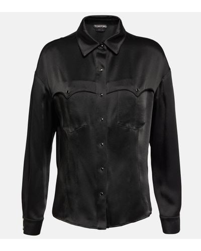 Tom Ford Satin Shirt - Black