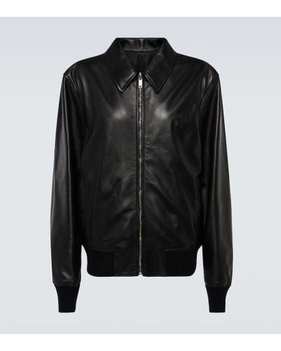 Givenchy Reversible Leather Bomber Jacket - Black