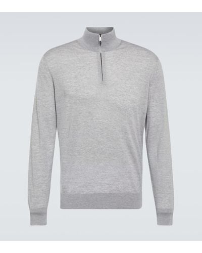 Zegna Turtleneck Wool Sweater - Gray