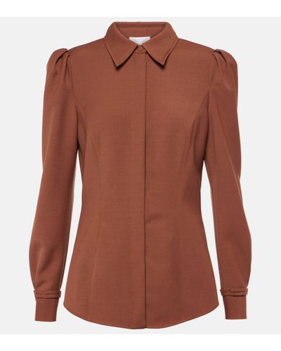 Gabriela Hearst Talbot Wool Shirt - Brown