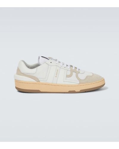 Lanvin Leather Clay Low-top Sneakers - White