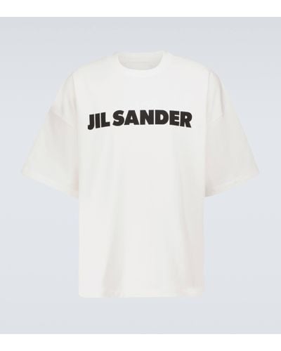 Jil Sander T-shirt oversize en coton a logo - Blanc