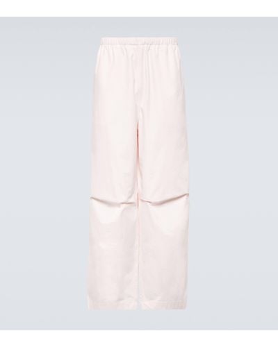 Gucci Cotton Poplin Wide-leg Trousers - Pink