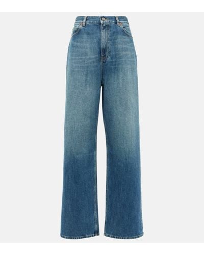 Valentino High-rise Straight Jeans - Blue