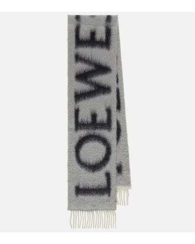 Loewe Schal Anagram aus einem Wollgemisch - Grau