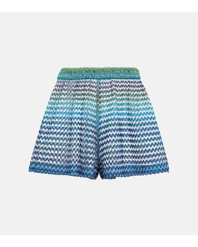 Missoni Shorts en zigzag - Azul