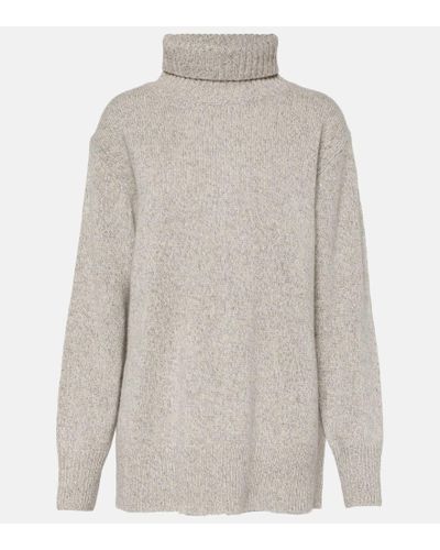 JOSEPH Luxe Cashmere Turtleneck Sweater - Gray