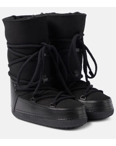 Inuikii Classic High Leather And Suede Boots - Black