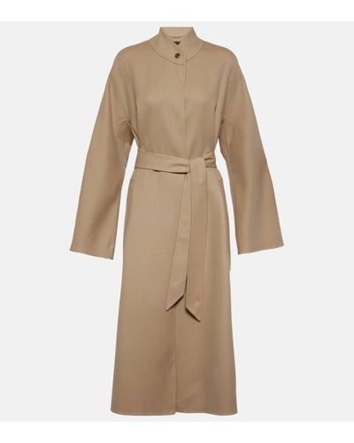 Loro Piana Oversized Cashmere Coat - Natural