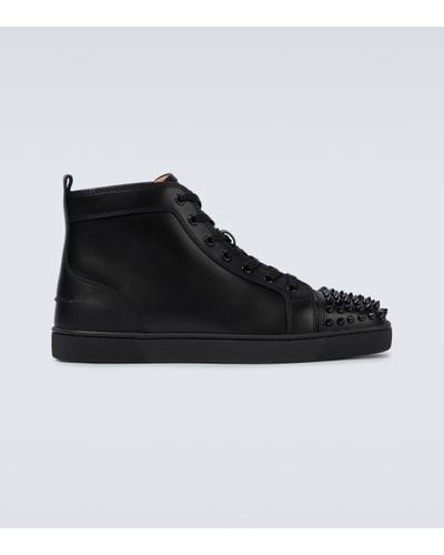 Christian Louboutin Lou Spikes High-top Trainers - Black