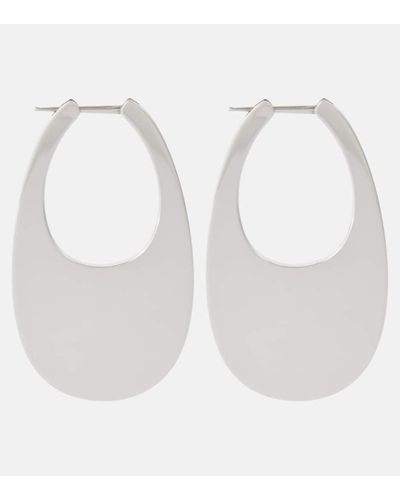 Coperni Swipe Large Logo Earrings - White