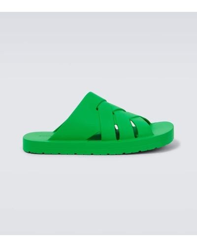 Bottega Veneta Rubber Slides - Green