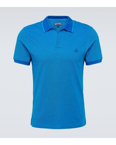 Vilebrequin Palatin Cotton Pique Polo Shirt - Blue
