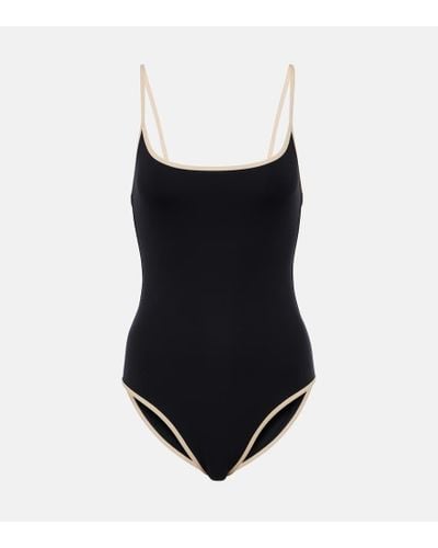Totême Scoop-neck Swimsuit - Black