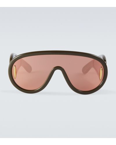 Loewe Wave Shield Sunglasses - Brown