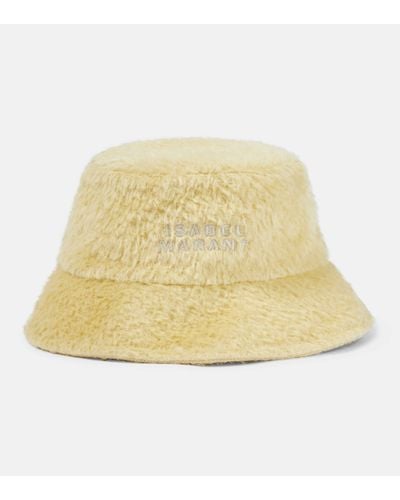 Isabel Marant Denji Embroidered Wool Bucket Hat - Natural