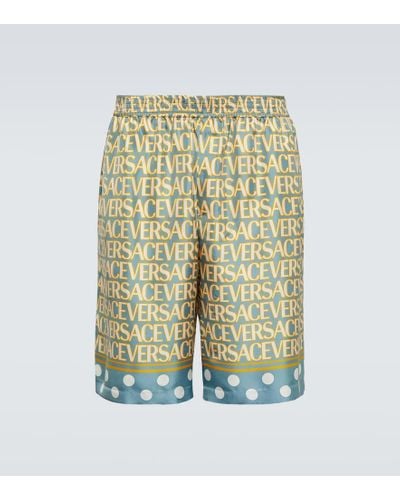 Versace Shorts Allover aus Seide - Mehrfarbig