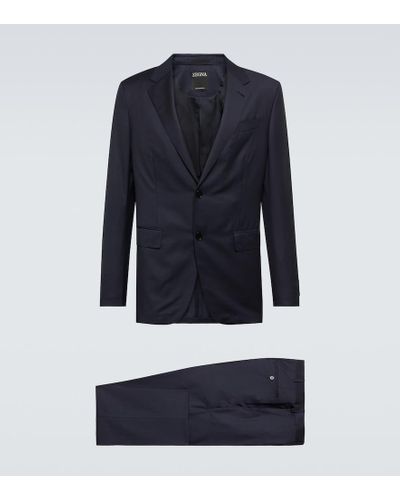 Zegna Anzug aus Wolle - Blau