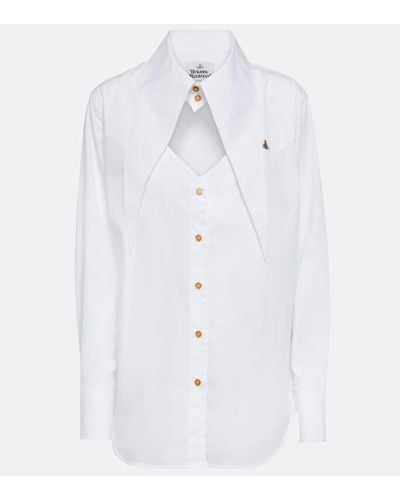 Vivienne Westwood Camicia in cotone con cut-out - Bianco