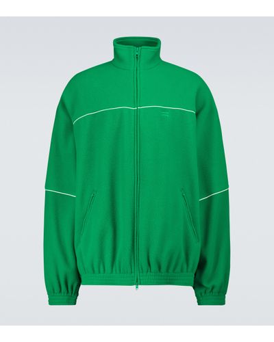 Balenciaga Trainingsjacke aus Fleece - Grün
