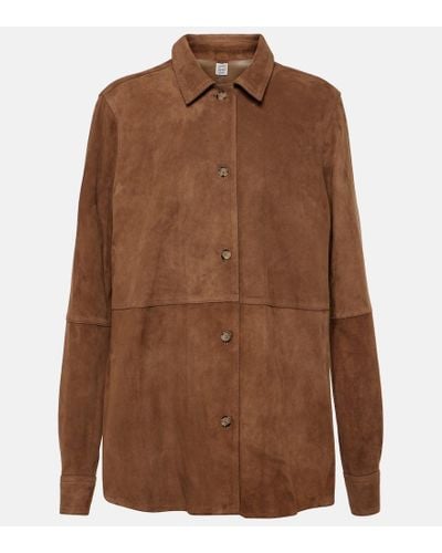 Totême Suede Shirt - Brown