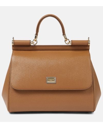 Dolce & Gabbana Medium Sizily Handtasche - Marron