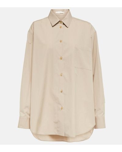 The Row Brant Oversized Cotton Shirt - Natural