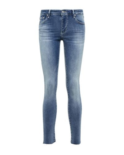 AG Jeans Jean skinny The Legging a taille mi-haute - Bleu