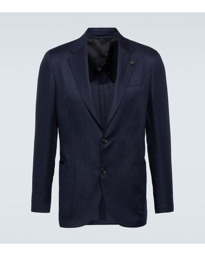 Lardini Blazer in cashmere, lana e seta - Blu