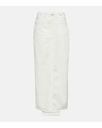 Courreges Gonna lunga di jeans - Bianco