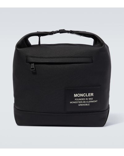 Moncler Leather-trimmed Tote Bag - Black