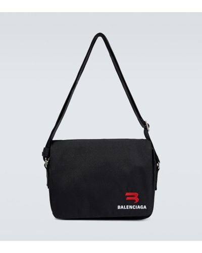 Balenciaga Bestickte Messenger Bag Explorer - Schwarz