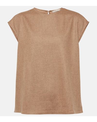 Asceno Wool And Cashmere Top - Natural