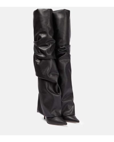 Alexandre Vauthier Faux Leather Boots - Black