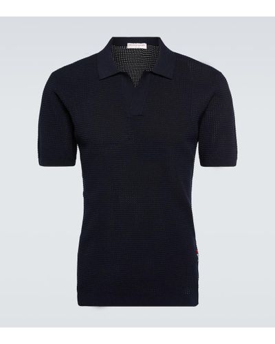 Orlebar Brown Polo Roddy in maglia - Blu