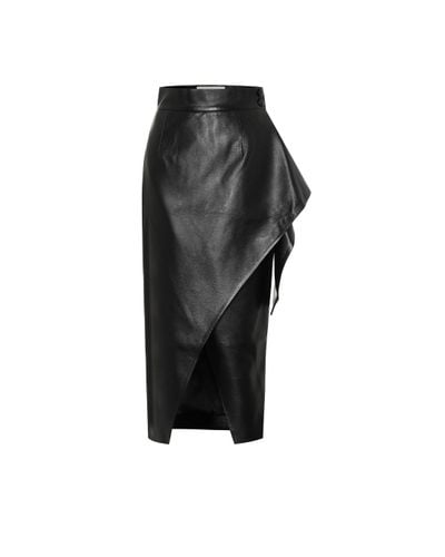 ‎Materiel Tbilisi‎ Faux-leather Wrap Skirt - Black