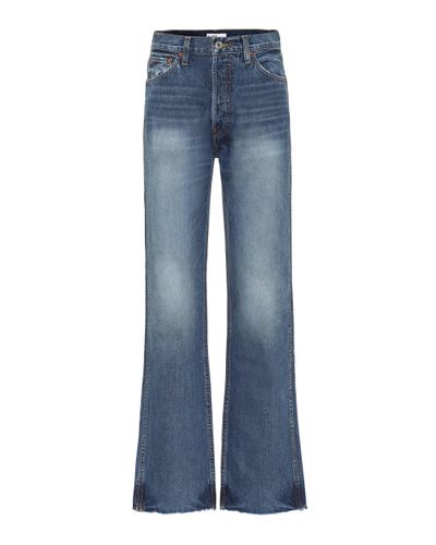 RE/DONE High-Rise Flared Jeans - Blau