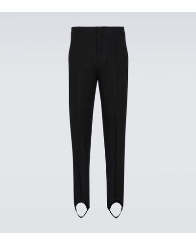 Bottega Veneta Pantalones slim de mezcla de algodon - Negro