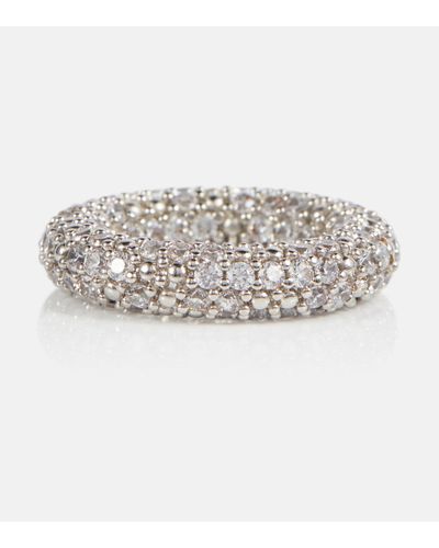 Jil Sander Crystal-embellished Ring - White