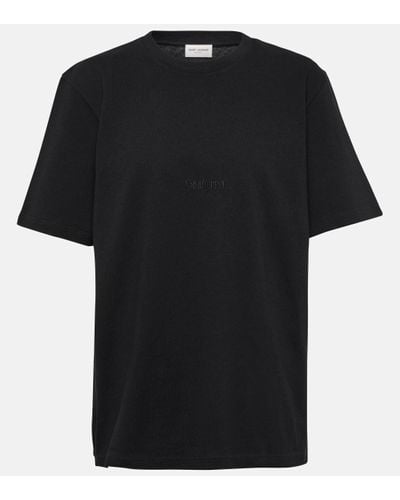 Saint Laurent T-shirt oversize en coton - Noir