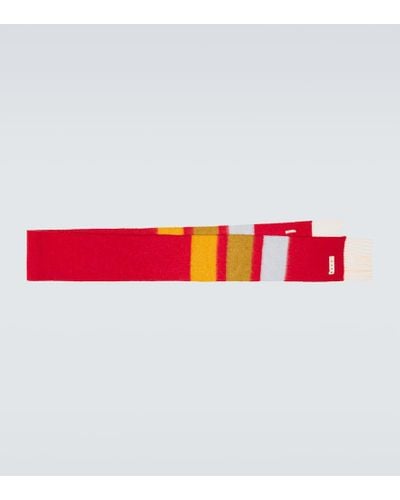 Marni Striped Wool-blend Scarf - Red